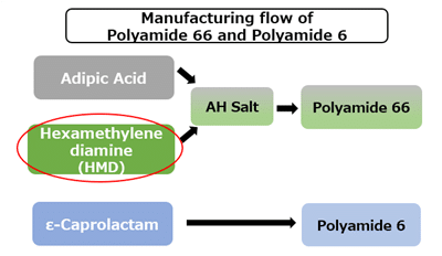 Polyamide 66 aus Biomasse, made using biomass-derived intermediate